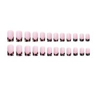 Lot de 24 faux ongles carrés à presser Motif léopard