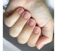 Lot de 24 faux ongles carrés courts en acrylique brillant pour célébrations et trajets quotidiens