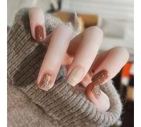 Lot de 24 faux ongles carrés courts pour la Saint Valentin pour mariage, bal de fin d'année, usage quotidien