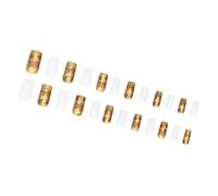 Lot de 24 faux ongles carrés dorés et blancs brillants motif feuilles d'érable artificielles à presser pour nail art