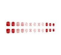 Lot de 24 faux ongles carrés élégants à coller sur les ongles pour tous les jours ou les fêtes