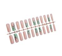 Lot de 24 faux ongles carrés longs à coller sur les ongles pour l'hiver