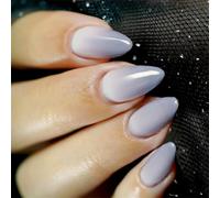 Lot de 24 faux ongles courts à presser en forme d'amande dégradé de couleurs pour décoration d'ongles minimaliste pour femmes et filles