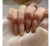 Lot de 24 faux ongles courts carrés brillants - Faux ongles créatifs tendance à presser - Manucure pour tous les jours - Couvrance complète