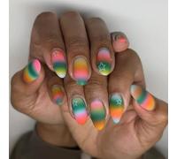 Lot de 24 faux ongles courts en forme d'amande, faux ongles adhésifs sur designs, conseils français, cadeaux, presse, cercueil, amande française