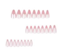 Lot de 24 faux ongles courts en forme d'amande - Finition brillante - Pour femme élégante