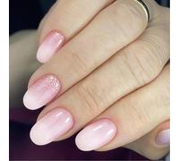 Lot de 24 faux ongles courts ovales à presser sur les ongles - Facile à appliquer pour un look élégant - Prêt à l'emploi