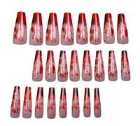 Lot de 24 faux ongles d'Halloween - Motif toile d'araignée noire gothique et chauve-souris - Ongles étoilés foncés à coller - Pour femme et fille - Kit de manucure pour fête d'Halloween, cosplay