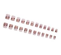 Lot de 24 faux ongles élégants avec motifs srat - Pour la Saint-Valentin - À coller - Manucure - Décorations d'ongles pour les fêtes