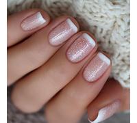 Lot de 24 faux ongles élégants en ABS pour mariage et rendez-vous