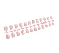 Lot de 24 faux ongles élégants pour manucure française - Motifs brillants - Cœur - À coller sur les ongles - Pour femme tendance