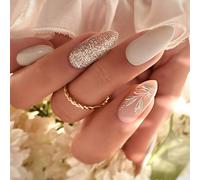 Lot de 24 faux ongles en acrylique à coller en forme d'amande pour diverses occasions