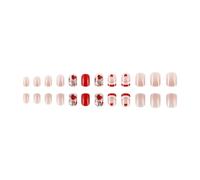 Lot de 24 faux ongles en acrylique à coller en forme de cœur pour améliorer votre style pour les mariages et les fêtes