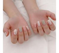 Lot de 24 faux ongles, faciles à utiliser, paillettes artificielles, construction ABS, application facile pour les amateurs de mode, Wpmen