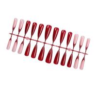 Lot de 24 faux ongles longs élégants à presser faciles à appliquer et à enlever pour femmes et filles