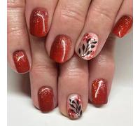 Lot de 24 faux ongles réutilisables à coller avec motif floral et feuilles - Pour un journal quotidien pratique - Faciles à appliquer et à retirer - Populaires