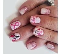 Lot de 24 faux ongles réutilisables en ABS à presser Motif Père Noël et flocons de neige