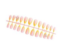 Lot de 24 faux papillons en acrylique en forme d'amande avec strass Jaune