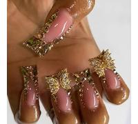 Lot de 24 faux papillons pailletés en acrylique