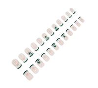 Lot de 24 faux trèfles verts carrés à coller pour manucure automne/hiver