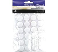 Lot de 24 fermetures Velcro Kangaro autocollantes rondes 20 mm