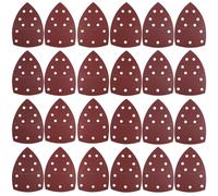 Lot de 24 feuilles abrasives triangulaires pour ponceuse de détail, bois, mur, caoutchouc et cuir, grains assortis 40/60/80/120/180/240