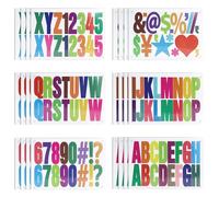 Lot de 24 feuilles d'autocollants pour tableau d'affichage, lettres de l'alphabet et chiffres pour tableau d'affichage, lettres de l'alphabet autocollantes pour tableau d'affichage, boîte aux lettres