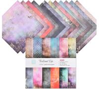 Lot De 24 Feuilles De Papier À Motif 30,5 X 30,5 Cm,Multicolore,Décoratif Pour Travaux Manuels Et Cartes,Scrapbooking