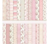 Lot de 24 feuilles de papier à motif bohème, 30,5 x 30,5 cm, papier décoratif double face pour loisirs créatifs, fabrication de cartes, scrapbooking, cadre photo, décoration, cadeau, 24 motifs (D)