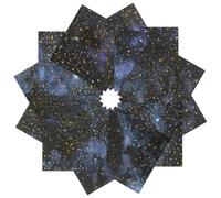 Lot de 24 feuilles de papier cartonné double face pour scrapbooking, création de cartes, designer, journal, bordures de fond et cartes de vœux Motif galaxie 30 x 30 cm