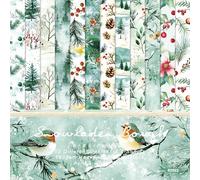 Lot de 24 feuilles de papier cartonné pour scrapbooking, 12 motifs floraux, papier décoratif pour scrapbooking, fabrication de cartes, décoration à faire soi-même (style G)