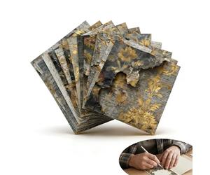 Lot de 24 feuilles de papier de scrapbooking, 15,2 x 15,2 cm, naturel, design élégant, pour scrapbooking et origami, papier artisanal avec inspiration de la nature