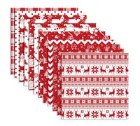 Lot de 24 feuilles de papier de scrapbooking de Noël pour loisirs créatifs, albums, journaux, fabrication de cartes, 30,5 x 30,5 cm, rouge