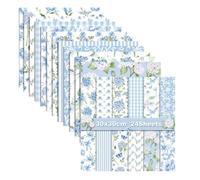 Lot de 24 feuilles de papier pour scrapbooking double face - 30 x 30 cm - Motif hortensia aquarelle - Pour la fabrication de cartes, album photo, journal, emballage cadeau (hortensia, 30 x 30 cm)