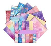 Lot de 24 feuilles de papier pour scrapbooking Motif galaxie univers 15 x 15 cm Motif ciel étoilé et galaxie pour journal, fournitures de scrapbooking, papier cartonné décoratif (berceuse galaxie