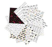 Lot de 24 feuilles de papier pour scrapbooking - Motif notes de musique - Double face - Pour loisirs créatifs, fabrication de cartes, scrapbooking - 30,5 x 30,5 cm