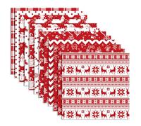 Lot de 24 feuilles de papier scrapbooking Noël 30, 5 x 30, 5 cm, motif rouge Noël, pour albums, journaux, fabrication cartes, tissu , bloc papier scrapbooking