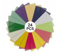 Lot de 24 feuilles de papier transparent multicolore A4, 12 couleurs, papier de bricolage, papier coloré, pour lanternes, bricolage, art et artisanat