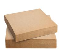 Lot de 24 feuilles plates en carton ondulé pour emballages, expéditions, travaux manuels - Marron type kraft - 30,5 x 30,5 cm