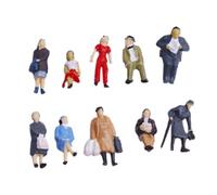 Lot de 24 figurines peintes de train à l'échelle HO (1 à 87)
