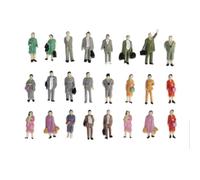 Lot de 24 figurines peintes miniatures de train debout échelle HO (1 à 87) P87-12