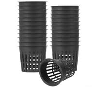 Lot de 24 filets en maille en plastique pour pot hydroponique pour jardin et chambre d'enfant, conçu pour prévenir la pourriture des racines avec un bon drainage