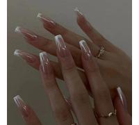 Lot de 24 films à ongles durables pour ongles français - Décoration artistique pour les femmes élégantes