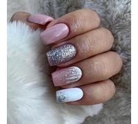 Lot de 24 films à ongles durables pour ongles français - Décoration artistique pour les femmes élégantes