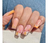 Lot de 24 fleurs artificielles à coller avec fraises et fleurs