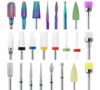 Lot de 24 fraises à ongles en gel - En alliage de tungstène - Pour enlever le gel acrylique et les cuticules - Cadeau idéal