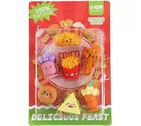 Lot de 24 gommes pour structure de repas - Kit de tri STEM non alimentaire avec couches empilables, manipulations en PVC pour les groupes mathématiques et l'équilibre physique