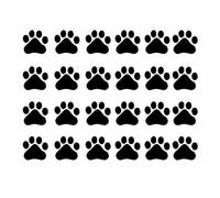 Lot de 24 grands autocollants muraux amovibles en vinyle motif empreintes de pattes d'animaux pour chambre à coucher, salle de jeux, salon, bureau, maison, fenêtre, porte