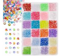 Lot de 24 grilles de faux ongles mixtes - Faux ongles plats - Art Charme - Cristal de verre - Strass - Décoration artistique