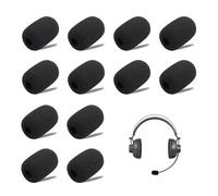 Lot de 24 housses en mousse pour microphone pour casque, protection contre le vent, silencieux de micro/pare-vent, pour micros à clipser, salle de classe, salle de conférence, entretien d'actualités